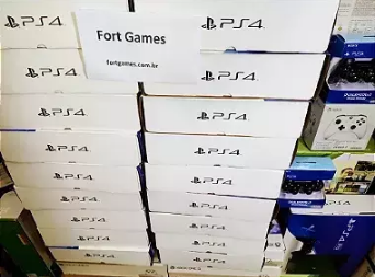 ps4 slim 500gb + 2 controles / 1 ano de garantia / frete grÁtis