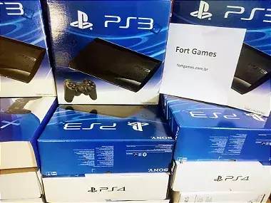ps3 super slim + 10 jogos + dualshock 3 / frete grátis