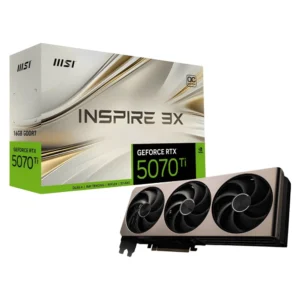 PLACA DE VÍDEO MSI GEFORCE RTX 5070 Ti INSPIRE 3X OC 16 GB GDDR7 / FRETE GRÁTIS